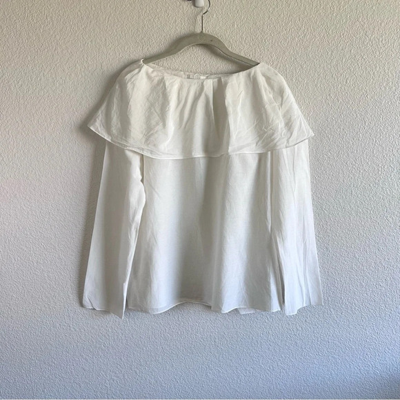 COS Tops - Cos Women’s Ruffle Detail Cotton Silk Blend Blouse